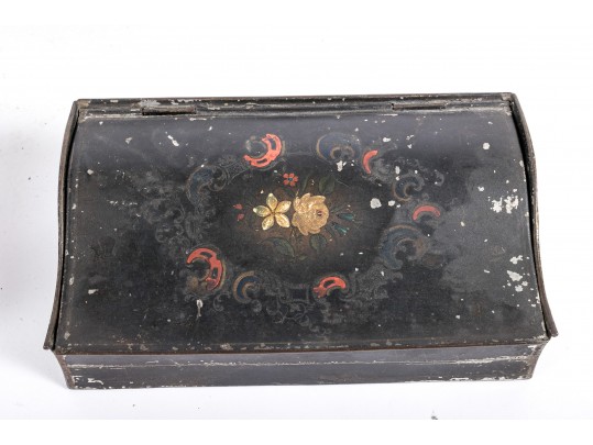 Wood And Tole Metal Storage Vessels, Chinese And English