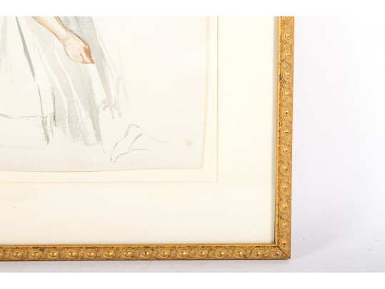 Watercolor Painting Of A Young Girl