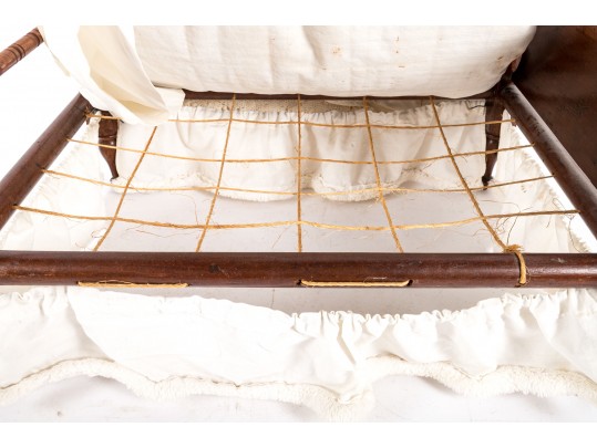 Adorable Eastlake-Style Rope Doll Bed