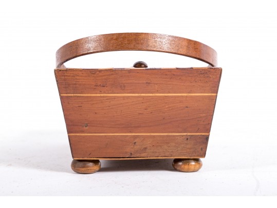 English Circa 1840 Inlaid Wood Sewing Box