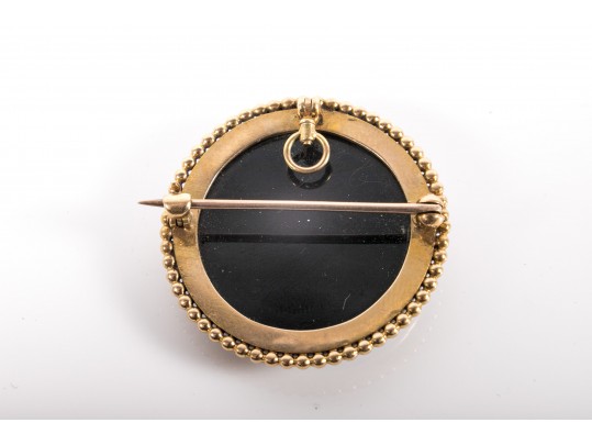 10k Yellow Gold Cameo Brooch