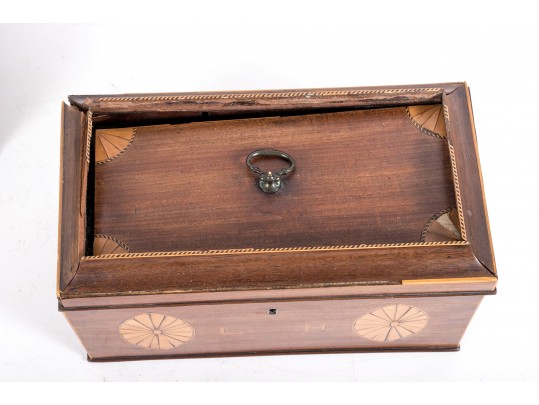 Two Antique Wood Tea Caddies (One For Repair)
