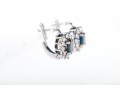 18k White Gold Sapphire And Diamond Earrings