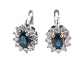 18k White Gold Sapphire And Diamond Earrings
