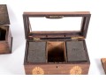 Two Antique Wood Tea Caddies (One For Repair)