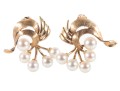 14k Yellow Gold Elegant Cultured Pearl Earrings