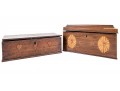 Two Antique Wood Tea Caddies (One For Repair)