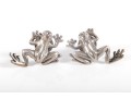 Adorable Sterling Silver Frog Stud Earrings