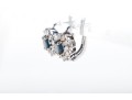 18k White Gold Sapphire And Diamond Earrings