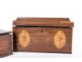 Two Antique Wood Tea Caddies (One For Repair)