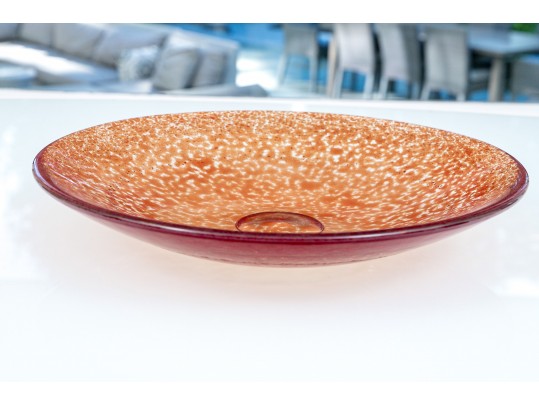 Kosta Boda Bowl Red Tellus