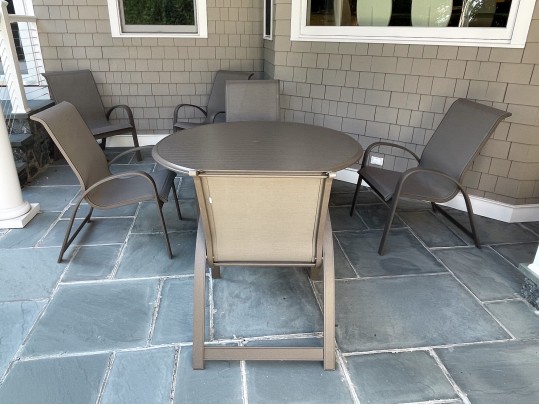 Telescope Alluminum Outdoor Table And Six Chairs
