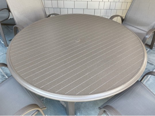 Telescope Alluminum Outdoor Table And Six Chairs