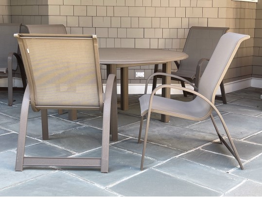 Telescope Alluminum Outdoor Table And Six Chairs