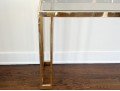 Vintage Smokey Glass And Brass Side Table