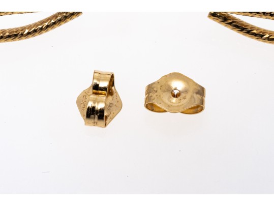 Stylish 14K Wave Bar Earrings