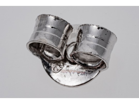 Dazzling White Zirconia And Sterling Silver Drop Earrings