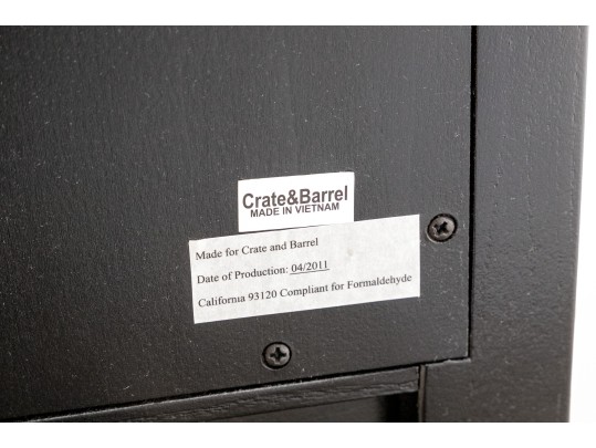 Quality Crate & Barrel Black Wood Etagere