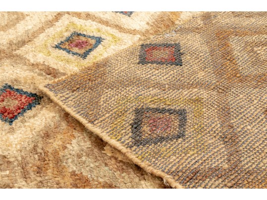 Hand-Crafted Natural Jute Area Rug, 4'8