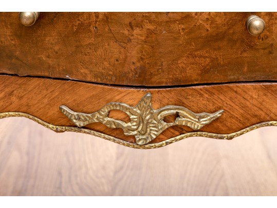 Diminutive Antique French Marble Top Jewelry Chest