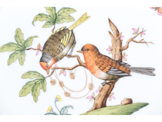 Herend Rothschild Bird Pierced Plate 