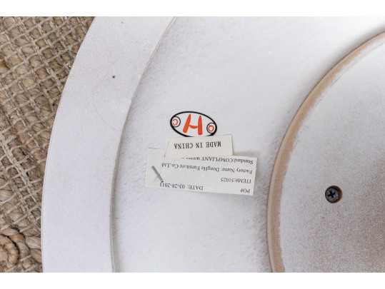 Contemporary White End Table 