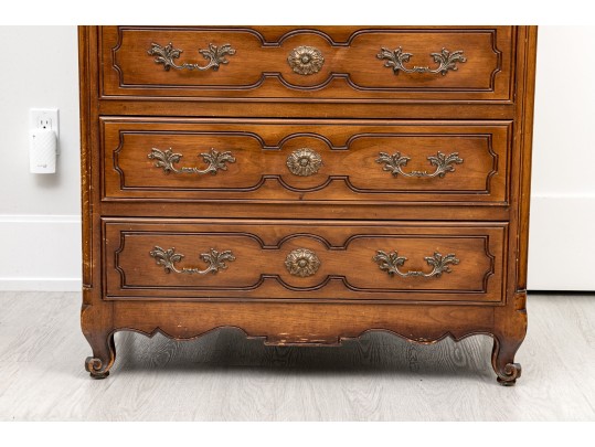 Vintage French Style Tall Dresser By JC Inc. Reproductions 