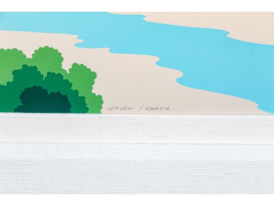 Doug West (Am., B.1947) Color Screen Print, Abstract Western Landscape 