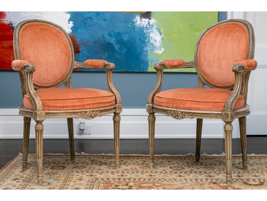 Pair Of Louis XVI Style Fauteuil Armchairs, For Repair