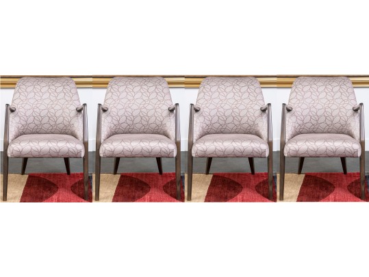 Set Of Four Mid Century Upholstered Armchairs 