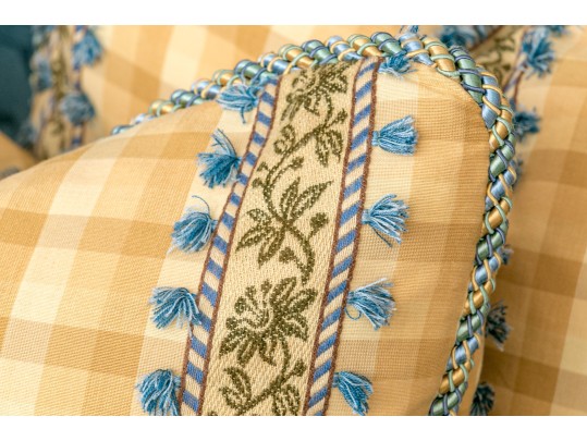 Set Of 4 Custom Fine Quality Accent Pillow With Feathers & Down Insert