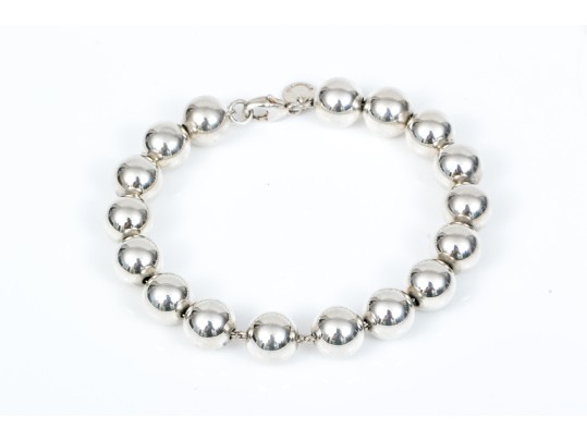 Tiffany & Co. Polished Sterling Beaded Bracelet