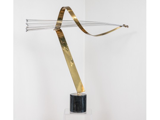 Curtis Jere Modern Metal Sculpture On Stand 