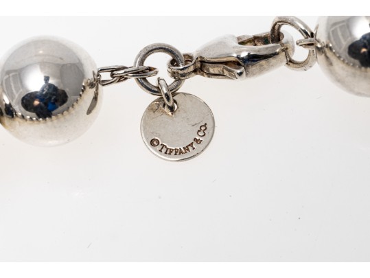 Tiffany & Co. Polished Sterling Beaded Bracelet