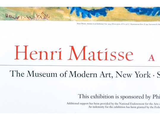Henri Matisse 1993 Exhibition Poster, The Museum Of Modern Art New York