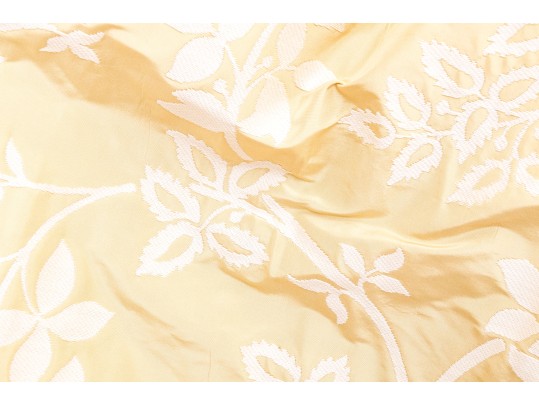 Pair Of Custom Pinch Pleat Lined Silk Drapes With Tiebacks - PAIR #2