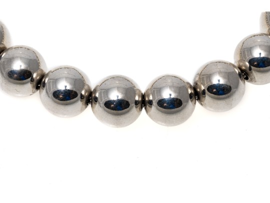Tiffany & Co. Polished Sterling Beaded Bracelet