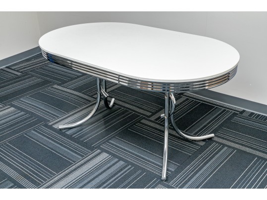 Retro Style Chrome Dining Table By Coaster