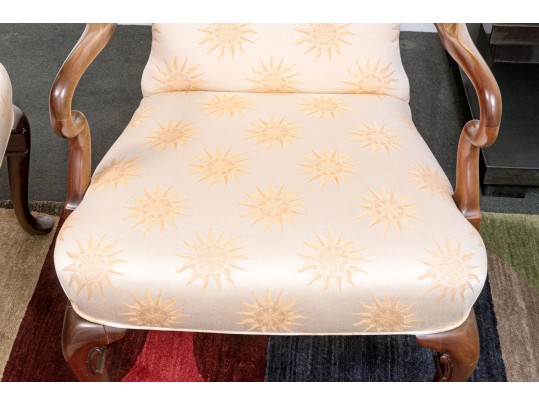 Pair Of Quality Kindel Furniture Georgian Style Armchairs