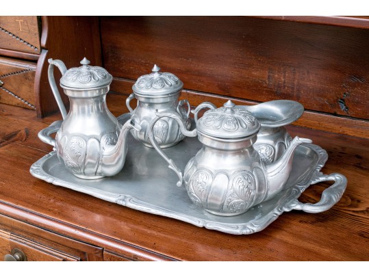 Brilhante Estanhos Portugal Pewter Tea Set