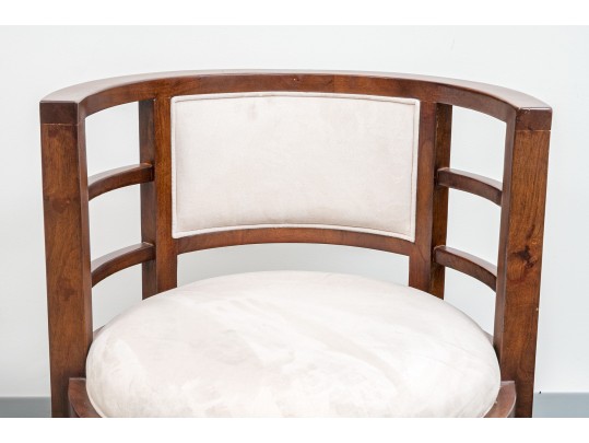 Pair Of Vintage Deco Style Tub Armchairs Imported For Najarian Furniture