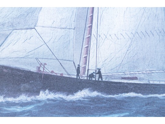 After Wm. Pierce Stubbs (Am., 1842-1909) Maritime Color Print, The Schooner 