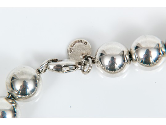 Tiffany & Co. Polished Sterling Beaded Bracelet
