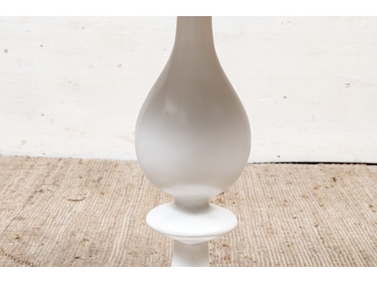 Contemporary White End Table 