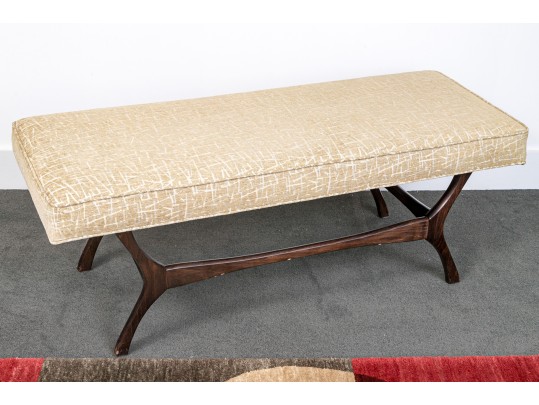 Mid Century Upholstered Bench