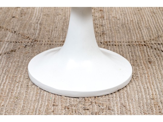 Contemporary White End Table 