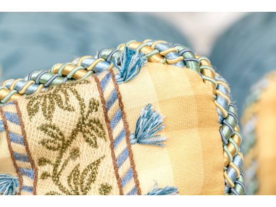 Set Of 4 Custom Fine Quality Accent Pillow With Feathers & Down Insert