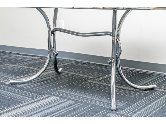 Retro Style Chrome Dining Table By Coaster