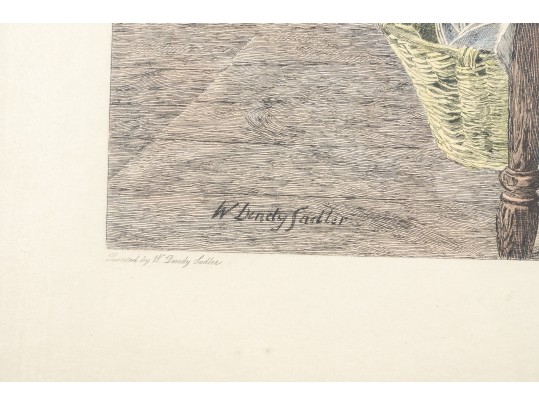 After Wm. Dendy Sadler (Am., 1854-1923) Judicial Color Etching, 