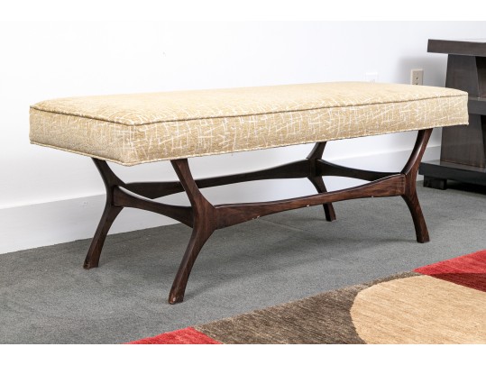 Mid Century Upholstered Bench